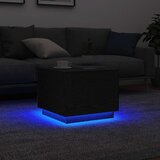  Klub stolić s LED svjetlima crni hrast 50x50x40 cm | shoptok.hr