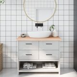  Kupaonska radna ploča 100x30x(2-6) cm netretirano masivno drvo | shoptok.hr