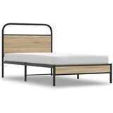 vidaXL Posteljni okvir brez vzmetnice 100x200 cm dim. hrast inž. les, (21610183) | Shoptok.si