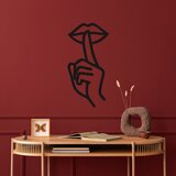 WALLXPERT Silencio Por Favor - M401 Crni Dekorativni Metalni Zidni Pribor | Eponuda.com