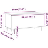 vidaXL Klubska mizica sonoma hrast 90x44,5x45 cm inženirski les | Shoptok.si