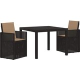 vidaXL Vrtni set za objed 3 kom. Antracit i sivosmeđa PP - Antracit i taupe 2 | shoptok.hr