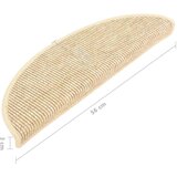  Samoljepljivi otirači za stepenice 15 kom 56x17x3 cm svjetlobež | shoptok.hr