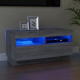 vidaXL TV omarica z LED lučkami siva sonoma 80x35x40 cm Cene