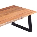 vidaXL Klubska mizica iz masivnega akacijevega lesa 110x60x40 cm | Shoptok.si