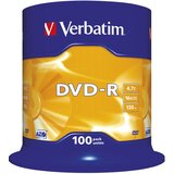  DVD-R 4,7/120 16x spindl Mat Silver pk100 Verbatim 43549 Cene