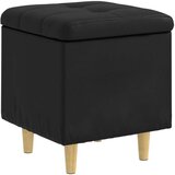  Otoman za pohranu s jastukom Crna 40 x 40 x 45 cm Umjetna koža - Crna 40 cm Umjetna koža | shoptok.hr