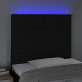  LED uzglavlje crno 90x5x118/128 cm od tkanine | shoptok.hr