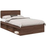  Okvir za krevet s uzglavljem Smeđi hrast 120 x 190 cm | shoptok.hr
