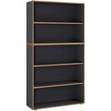 P & B PISARNIŠKI REGAL 100/183/33 cm antracit, medeni hrast Cene