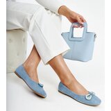 Gemre Blue ballerinas with a bow Gaillou | Shoptok.si