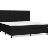  Krevet s oprugama i madracem crni 200x200 cm od tkanine | shoptok.hr
