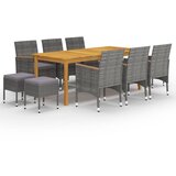 vidaXL 11-dijelni vrtni blagovaonski set sivi | shoptok.hr