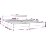  Za krevet s uzglavljem crni 180 x 200 cm od tkanine | shoptok.hr