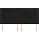  Posteljno vzglavje 4 kosa črn 100x5x78/88 cm žamet, (20932406) | Shoptok.si