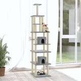vidaXL Mačje drevo s praskalniki iz sisala svetlo sivo 216 cm | Shoptok.si