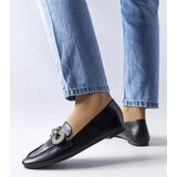 Gemre Black moccasins with rhinestones Quirion | Shoptok.si