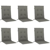  Jastuci za stolice 6 kom prošarano tamnosiva 100x50x4cm tkanina | Eponuda.com