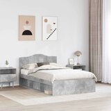  Okvir za krevet Beton 120 x 190 cm Čvrsto borovo drvo | shoptok.hr