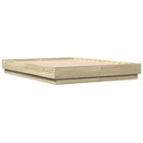  Okvir za krevet boja hrasta 140x190 cm od konstruiranog drva Smeđa 140 x 190 cm | Shoptok.si
