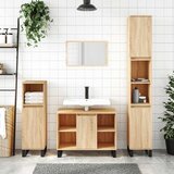 Maison Chic Kopalniška omarica - Kopalniški kabinet sonoma hrast 80x33x60 cm inženirski les, (21794660) | Shoptok.si