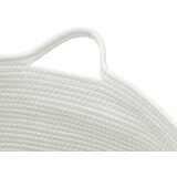  Košara za rublje bež-bijela Ø 55 x 36 cm pamučna | Eponuda.com
