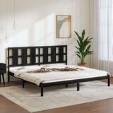  Za krevet od masivne borovine crni 200 x 200 cm | shoptok.hr
