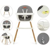 Momi stolica za hranjenje bebe flovi grey white, 6m+ | ePonuda.com