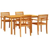  Vrtni set za objed 5 kom. Smeđa Čvrsto drvo akacije | shoptok.hr