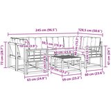  Set vanjskih sofa 7 kom. Prirodna i krem | shoptok.hr