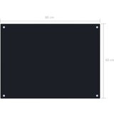 vidaXL Kuhinjska zaštita od prskanja crna 80 x 60 cm kaljeno staklo | shoptok.hr