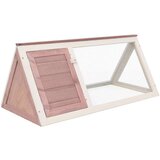 vidaXL Kletka za male živali in zajčke rjava iz lesa | Shoptok.si