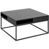 Actona Crni stolić za kavu s pločom stola u dekoru jasena 80x80 cm Willford – Cijene