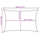  Jedro za zaštitu sunca 160 g/m² pravokutno žuto 3,5x4,5 m HDPE | shoptok.hr