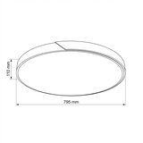  Brilagi - LED prigušiva svetiljka PILANA LED/72W/230V hrast/crna prečnik 80 cm + daljinski upravljač | Eponuda.com