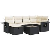  7-dijelni set vrtnih sofa od poliratana s jastucima crni | shoptok.hr