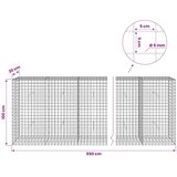  Gabion s žicom debljine 5 mm i mrežom 5x5 cm 550x30x100 cm - 30 cm 100 cm 550 cm | shoptok.hr