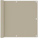 vidaXL Balkonsko platno bež 90x500 cm oksford blago Cene