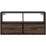 vidaXL TV ormarić smeđi hrast 80x31x39,5 cm Konstruirano drvo i metal | shoptok.hr