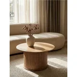 Okrugli stolić s rebrastom nogom
