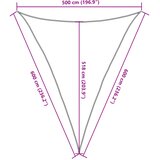  Jedro za zaštitu od sunca 160 g/m² Trokutasto svijetlosivo 5x6x6 m HDPE | shoptok.hr