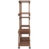  Stalak za cvijeće s kotačima 110x25x115 cm od masivne jelovine | shoptok.hr