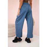 Kesi Włoski Butter trousers tied at the waist denim melange | Shoptok.si