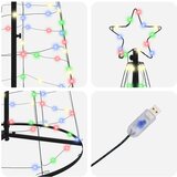 vidaXL LED božično drevesce med 390 LED večbarvno 250 cm elezo | Shoptok.si