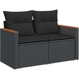  10-dijelni set vrtnih sofa s jastucima crni od poliratana | shoptok.hr