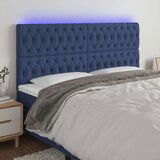  Posteljno vzglavje modro 180x7x118/128 cm blago, (20933519) | Shoptok.si