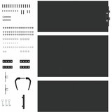  Vrtna vrata 85 x 125 cm Crna Može se zaključati | shoptok.hr