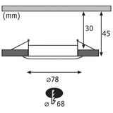 PAULMANN 93462 - KOMPLET 3x LED/6W IP44 ugradne svetiljke za kupatilo NOVA 230V | Eponuda.com