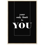  Slika - Key to Success (1-part) - Black and White English Inscriptions 40x60 U prirodnom drvenom okviru | shoptok.hr