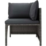 vidaXL Modularna kutna sofa od poliratana s jastucima siva | shoptok.hr